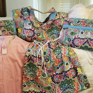 Buckhead Betty weekend travel set with pink tunic